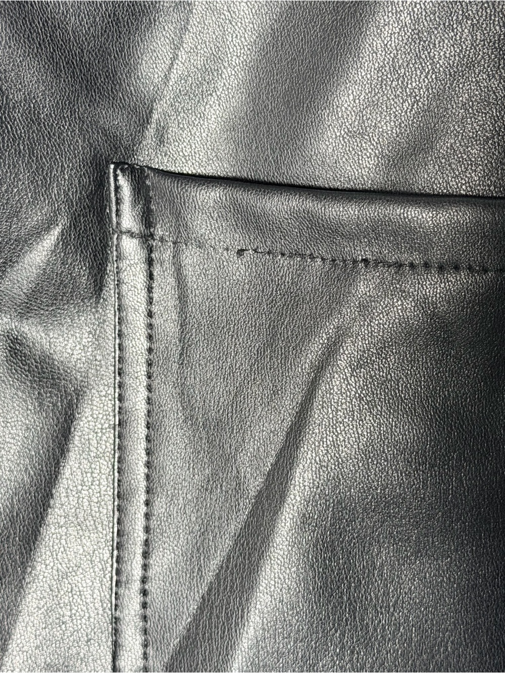 bebe Black Faux Leather Leggings Plus Sz 32 - Picture 6 of 8